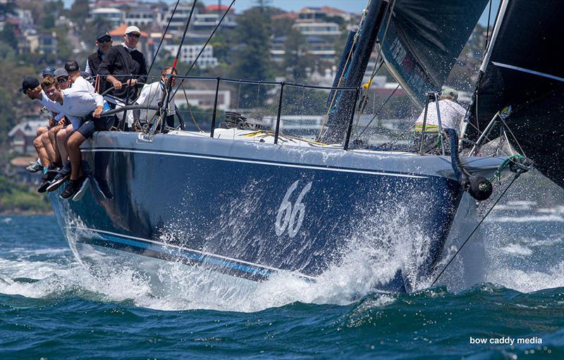 Alive rounds Shark Island photo copyright Bow Caddy Media taken at Cruising Yacht Club of Australia and featuring the Maxi class