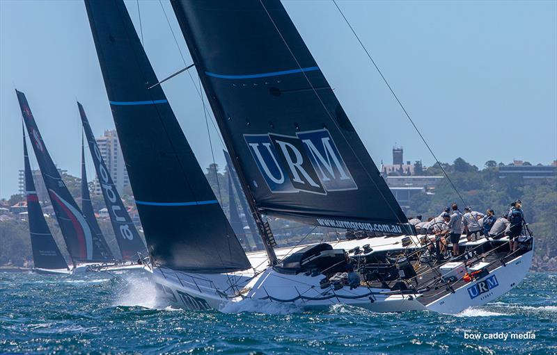 URM Group heads down the Harbour photo copyright Bow Caddy Media taken at Cruising Yacht Club of Australia and featuring the Maxi class