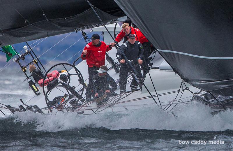 Moneypenny on a charge photo copyright Bow Caddy Media taken at Cruising Yacht Club of Australia and featuring the Maxi class