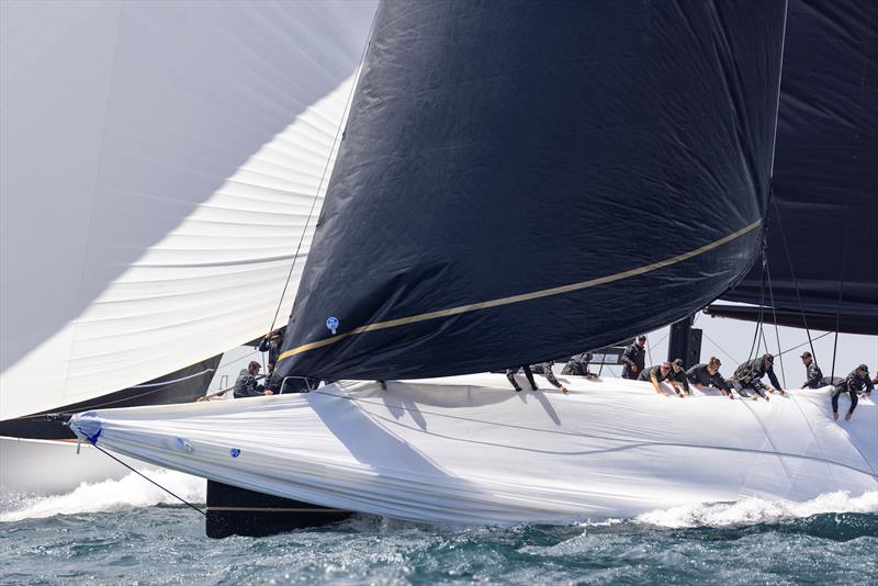 Wallycento spinnaker trawling on day 2 of the IMA Maxi Europeans photo copyright IMA / Studio Borlenghi  taken at Circolo del Remo e della Vela Italia and featuring the Maxi class