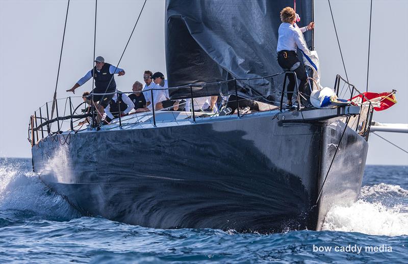 Django HF rounds the top mark photo copyright Bow Caddy Media taken at Yacht Club Costa Smeralda and featuring the Maxi class