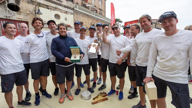 Peter Dubens, Nick Rogers and the crew of North Star after their slender overall victory in the 2023 IMA Maxi European Championship - photo © IMA / Studio Borlenghi 