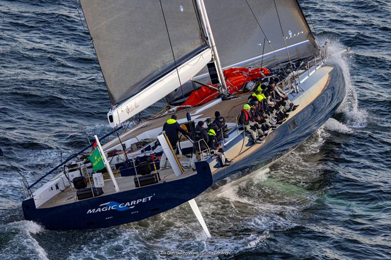 It was a successful first offshore outing for Sir Lindsay Owen-Jones new Magic Carpet E - photo © Tre Golfi Sailing Week / Studio Borlenghi
