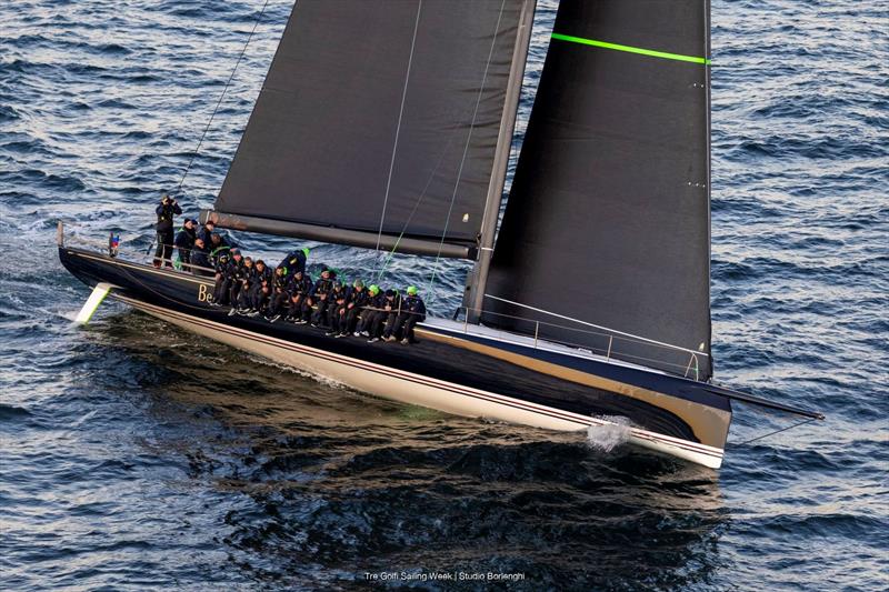 Hap Fauth's defending IMA Maxi European champions, Bella Mente got their defence off to a good start, winning the Regata dei Tre Golfi by a substantial 43 minutes 47 seconds - photo © Tre Golfi Sailing Week / Studio Borlenghi