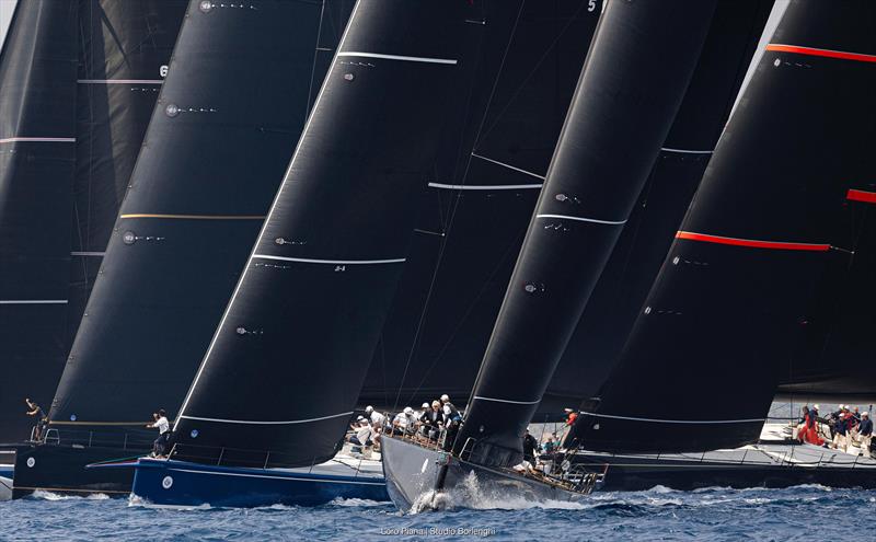 Sir Peter Ogden's Jethou - amid today's maxi yacht mêlée - won the combined Maxi 100 and Grand Prix class - Loro Piana Giraglia - photo © Loro Piana / Studio Borlenghi
