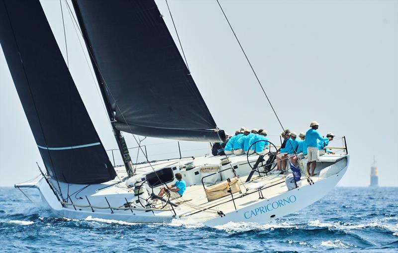 Alessandro Del Bono's Capricorno is a on roll at present having won this week's inshore racing in the Maxi 100 class - photo © Loro Piana / Studio Borlenghi