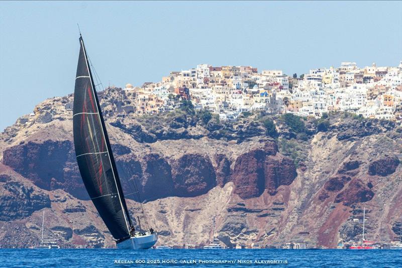 Aiolos negotiates Santorini's magnificent, if light wind, caldera - photo © Nikos Alevromytis / Alen Photography