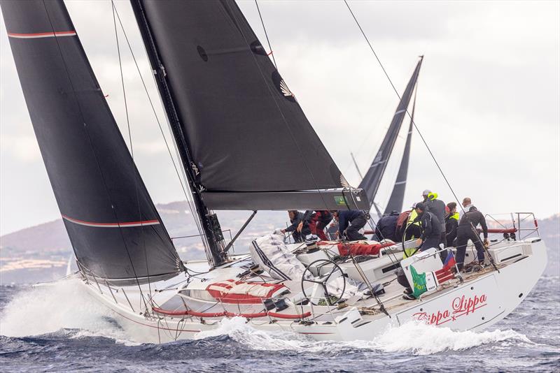 Guido Paolo Gamucci's Cippa Lippa X relished the big conditions today - Maxi Yacht Rolex Cup 2025 - photo © IMA / Studio Borlenghi 