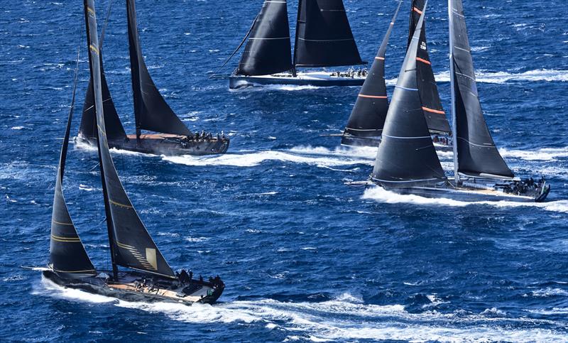 The Maxi 1 class battling for their World Championship - Maxi Yacht Rolex Cup 2025 Day 4 - photo © Rolex/Carlo Borlenghi