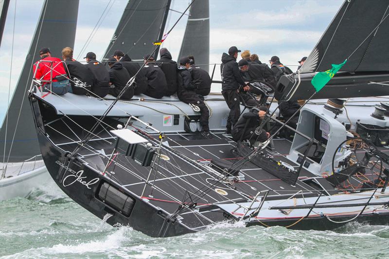 Black Jack -  Start -  Rolex Fastnet Race start -  Cowes - July 26, 2025 photo copyright Richard Gladwell - Sail-World.com/nz taken at Royal Ocean Racing Club and featuring the Maxi class