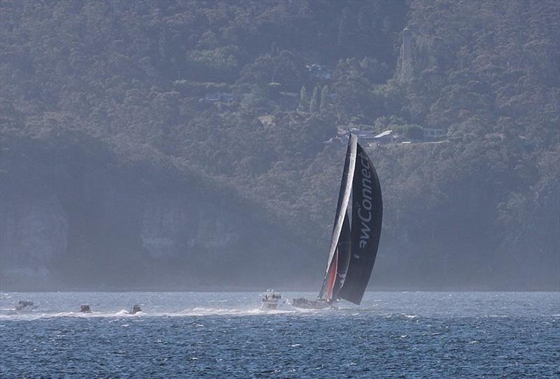 LawConnect arrives in second place in the 2025 Rolex Sydney Hobart Yacht Race, which is a gallant effort considering her damage - photo © Tony Lathouras