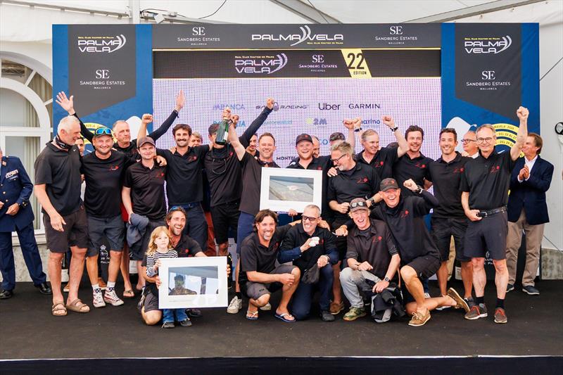 Rose wins IMA/IRC - Sandberg PalmaVela Prize Giving photo copyright Nico Martínez / Sandberg PalmaVela taken at Real Club Náutico de Palma and featuring the Maxi class