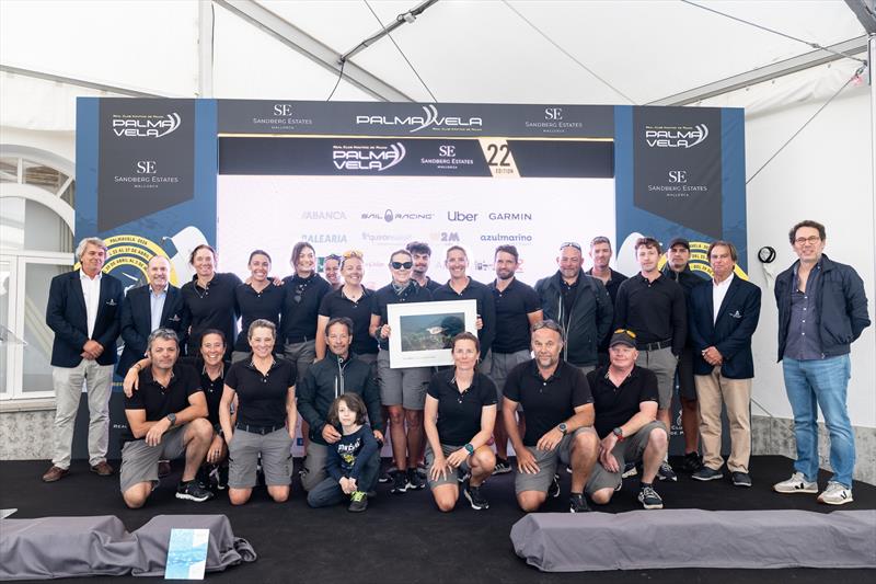 Pascale Decaux with her victorious Tilakkhana II crew photo copyright SailingShots by Maria Muiña taken at Real Club Náutico de Palma and featuring the Maxi class