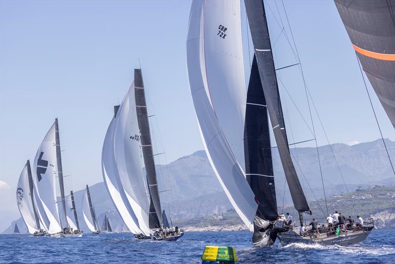The Maxi Grand Prix class sets off down the run during last year's event photo copyright IMA / Studio Borlenghi  taken at Circolo del Remo e della Vela Italia and featuring the Maxi class