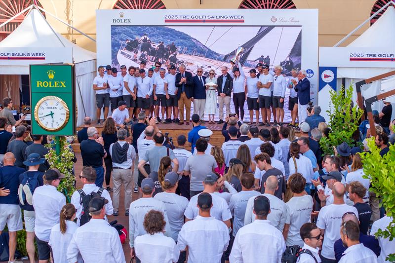 The winning teams at the prize-giving for the 2025 IMA Maxi Europeans photo copyright IMA / Studio Borlenghi  taken at Circolo del Remo e della Vela Italia and featuring the Maxi class