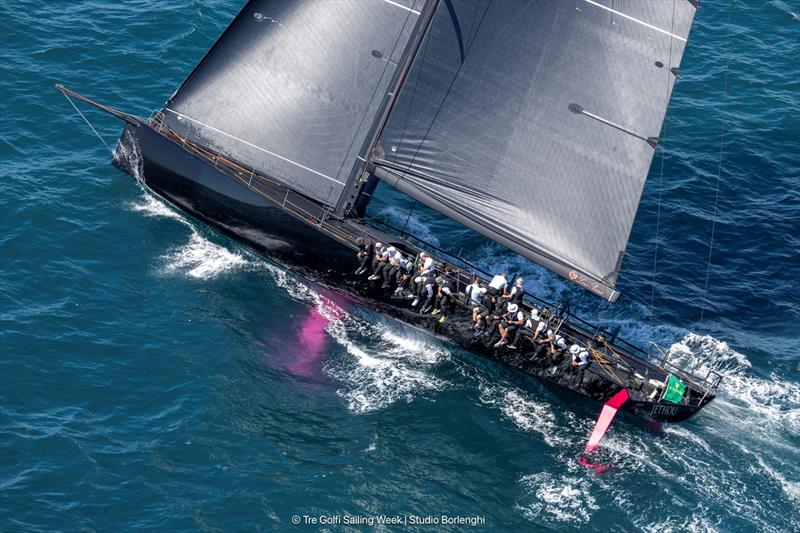 Park-ups aplenty did not favour Sir Peter Ogden's Jethou, which just won Maxi Grand Prix class line honours - photo © Tre Golfi Sailing Week / Studio Borlenghi
