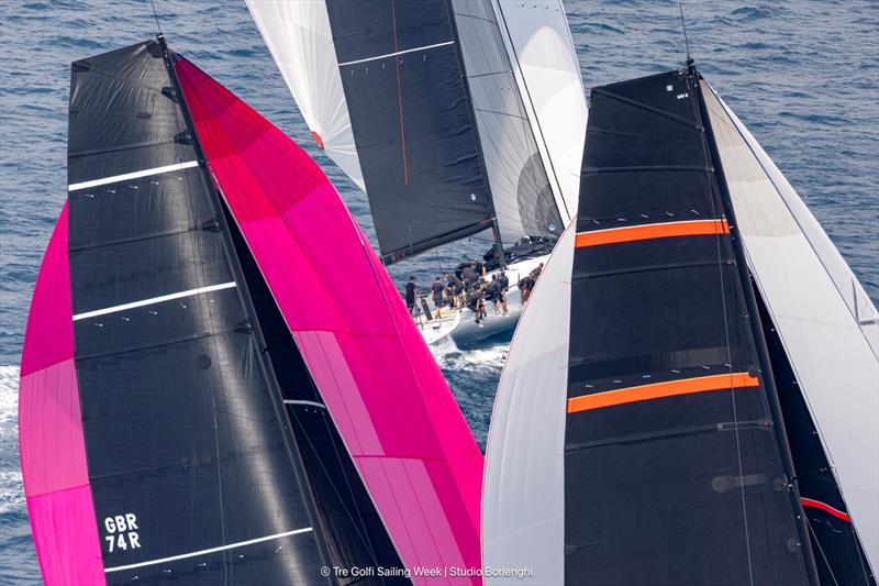 IMA Maxi European Championship 2026 - Inshore Racing final day photo copyright Tre Golfi Sailing Week / Studio Borlenghi taken at Circolo del Remo e della Vela Italia and featuring the Maxi class