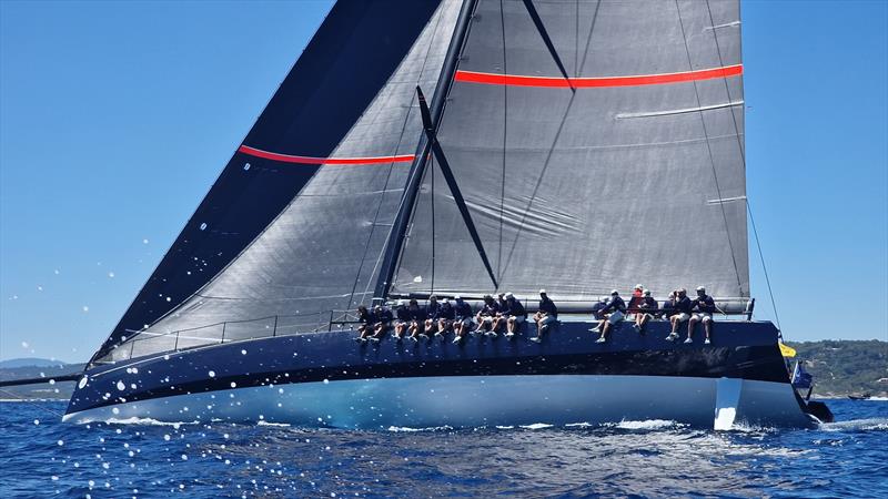 Event sponsor, Pier Luigi Loro Piana and his 80ft My Song lead the bigger/faster Maxi class after the opening day of competition on day 1 of the Maxi Class racing at the 73rd Loro Piana Giraglia - photo © IMA