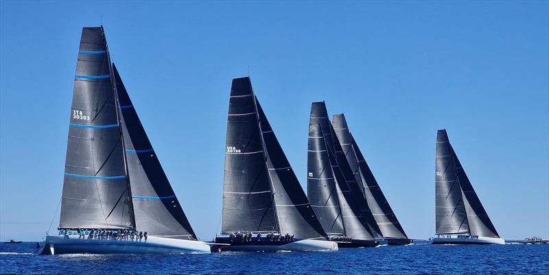 Start for the group of larger/faster maxis on day 1 of the Maxi Class racing at the 73rd Loro Piana Giraglia - photo © IMA