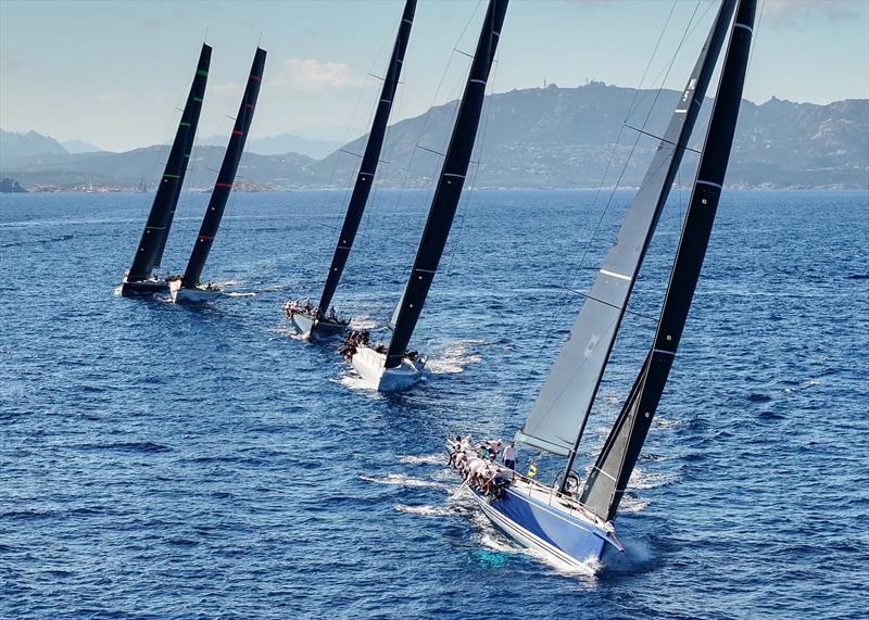 Northstar III leading the Maxi Grand Prix class fleet, Maxi Yacht Rolex Cup 2026 - photo © YCCS / Daniele Macis