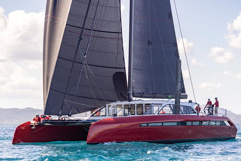 Maxi Yacht Rolex Cup 2026 Day 5 - Lord Irvine Laidlaw's 80ft Highland Fling XVIII won the Multihull class overall, but only on count-back from Adrian Keller's Allegra - photo © IMA / Studio Borlenghi 