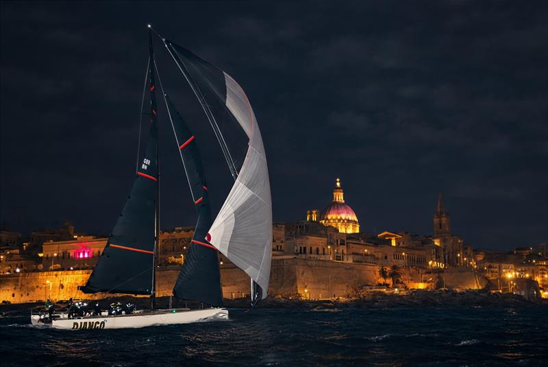 Django 7x arrived at the finish in Valletta's Marsamxett Harbour on Monday evening but her victory was not confirmed until today - photo © Rolex / Kurt Arrigo