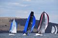 Aeolus (blue kite) relished the conditions on the River Derwent in the 2026 Banjo's Shoreline Crown Series Bellerive Regatta &copy; Jane Austin