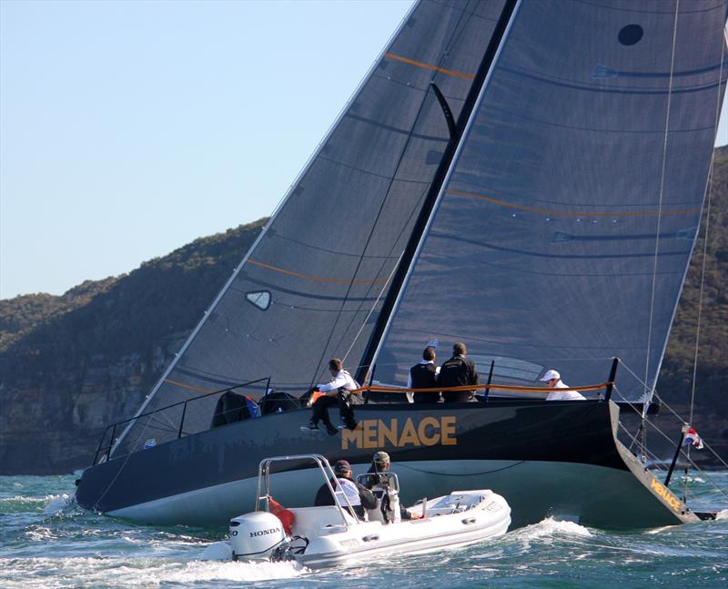 Howard Spencer's Menace and umpires at the MC38 Winter Regatta day 2 photo copyright MHYC taken at Middle Harbour Yacht Club and featuring the MC38 class