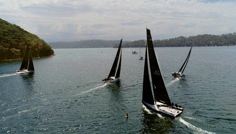 Aerial view on day 2 of the MC38 Australian Championship photo copyright Bob Fowler taken at Royal Prince Alfred Yacht Club and featuring the MC38 class