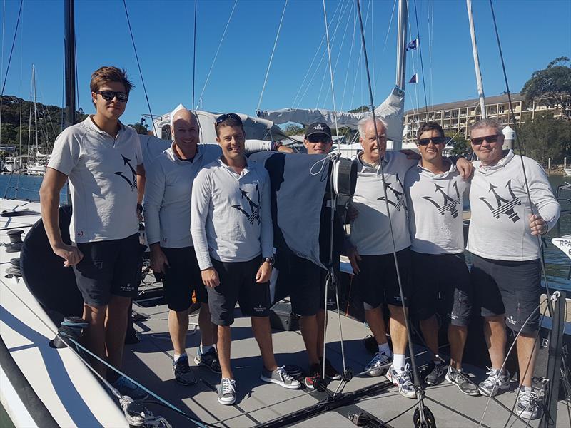 Winning Maserati crew at the MC38 Winter Series Act 1 photo copyright Lisa Ratcliff taken at Royal Prince Alfred Yacht Club and featuring the MC38 class