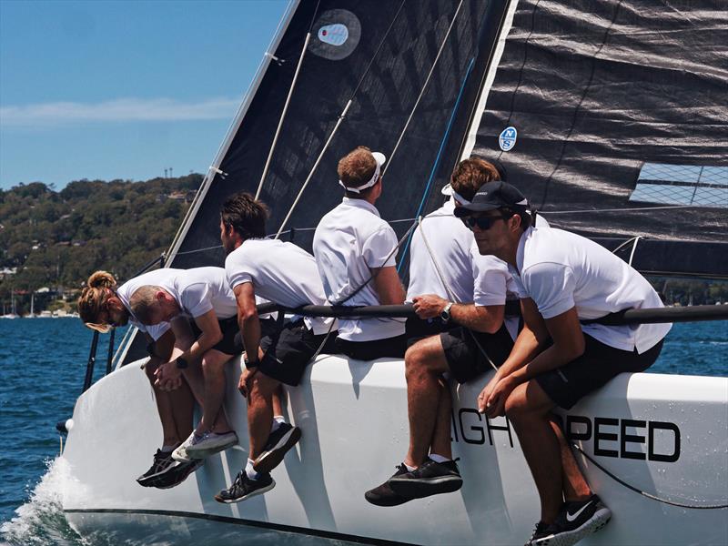 Lightspeed upwind during MC38 2017-18 Summer Series Act 2 photo copyright Tilly Lock taken at Royal Prince Alfred Yacht Club and featuring the MC38 class