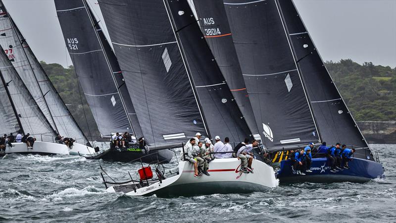 The fleet packed together during MC38 2021 Season Act 1 at Middle Harbour YC - photo © Marg Fraser-Martin