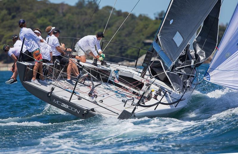 Lightspeed at speed photo copyright Crosbie Lorimer taken at Middle Harbour Yacht Club and featuring the MC38 class