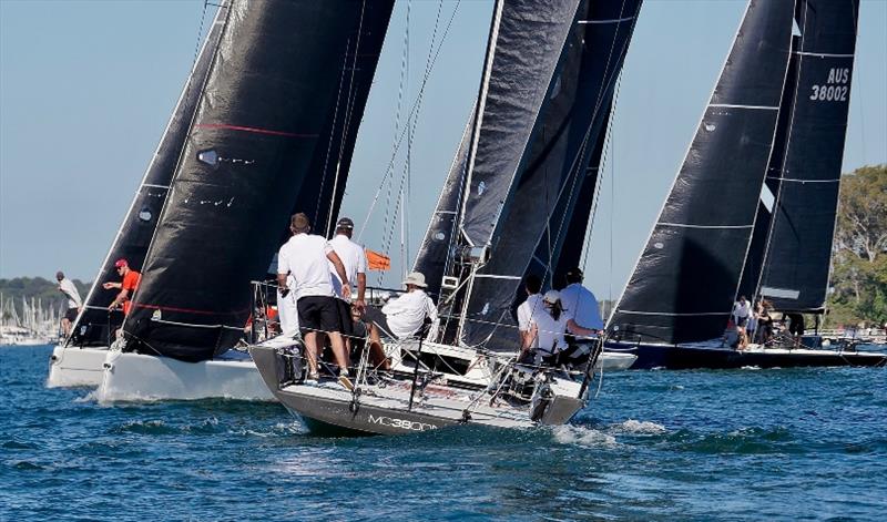 MC38 Act 1 start on Pittwater photo copyright Tilly Lock Media taken at Royal Prince Alfred Yacht Club and featuring the MC38 class