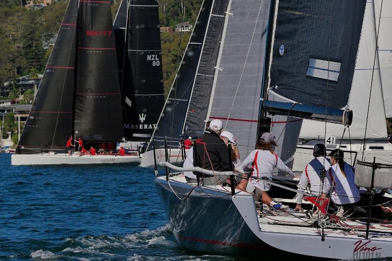 Vino and MC38 fleet Act 1 Pittwater photo copyright Tilly Lock Media taken at Royal Prince Alfred Yacht Club and featuring the MC38 class