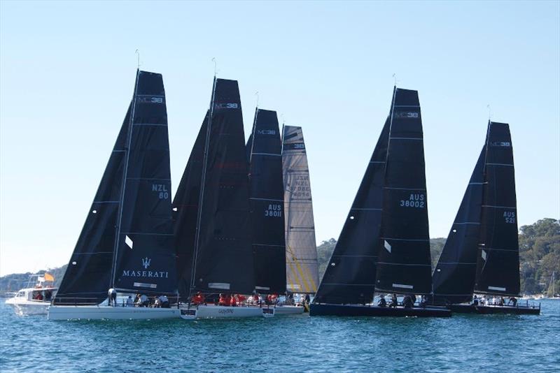 Act 3 start on Pittwater photo copyright Mark Bayfield taken at Royal Prince Alfred Yacht Club and featuring the MC38 class