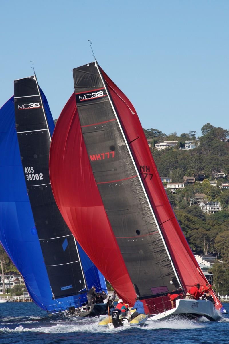 Lazy Dog, Dark Star and umpire Act 3 season photo copyright Mark Bayfield taken at Royal Prince Alfred Yacht Club and featuring the MC38 class