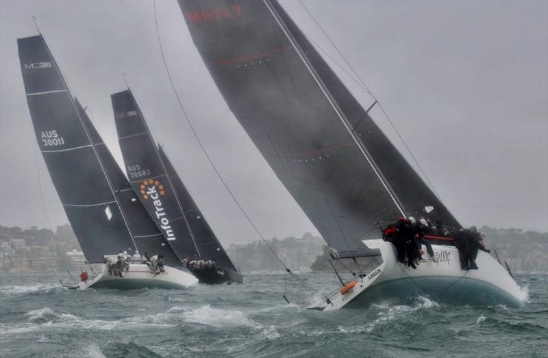 Act 5 MC38 fleet upwind photo copyright Tilly Lock Media taken at Royal Sydney Yacht Squadron and featuring the MC38 class