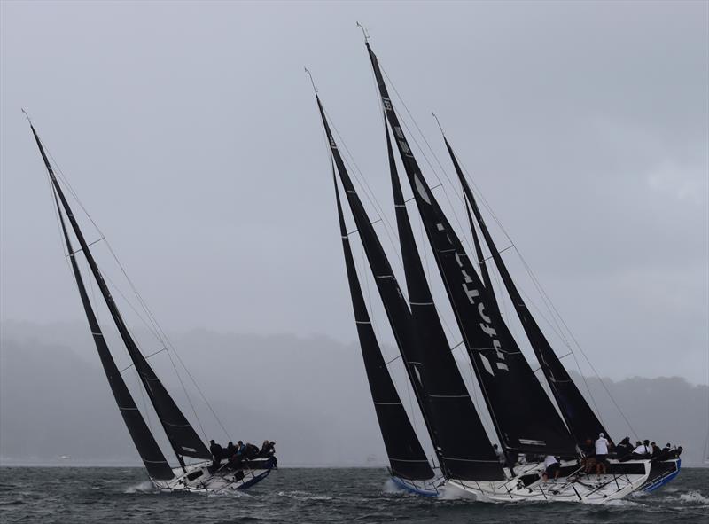 A moody sky MC38 2022 Season Act 1 on Pittwater photo copyright Rob McClelland taken at Royal Prince Alfred Yacht Club and featuring the MC38 class