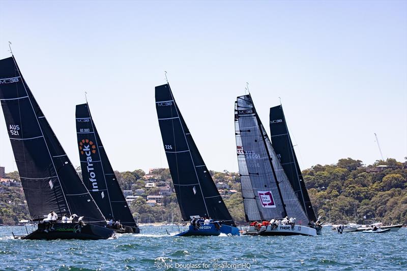 Pushing for the pin - 2023 MC38 Series, Act 1 Day 2 photo copyright Nic Douglass @sailorgirlHQ taken at Cruising Yacht Club of Australia and featuring the MC38 class