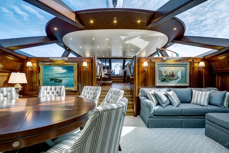Lower Saloon - Encore - designed by DuBois - built by Alloy Yachts - photo © McD Yachts