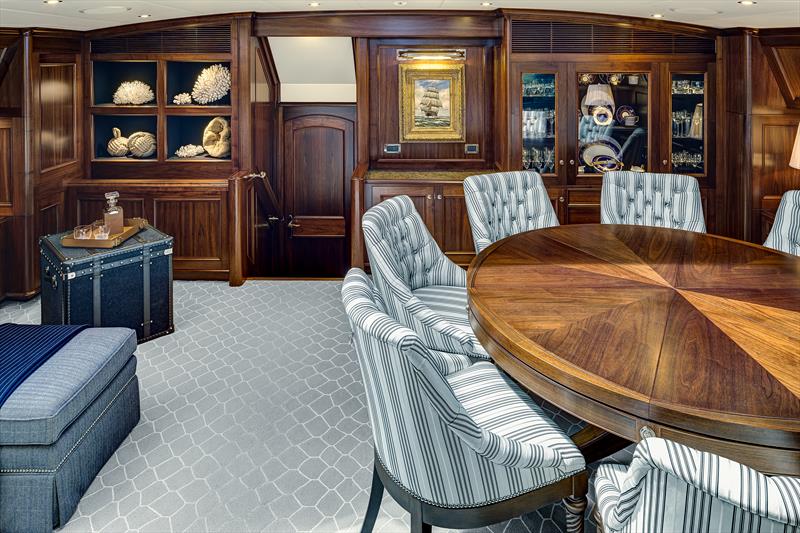 Lower Saloon - Encore - designed by DuBois - built by Alloy Yachts - photo © McD Yachts