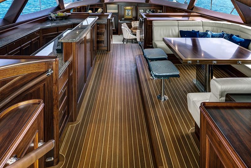Deck Saloon - Encore - designed by DuBois - built by Alloy Yachts - photo © McD Yachts