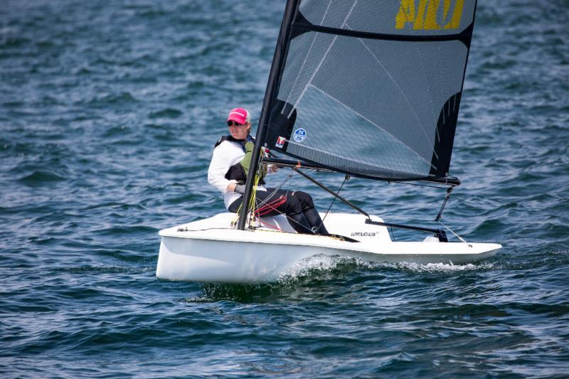 Top Female, Peyton Ankers - 2018 Melges 14 U.S. National Championship photo copyright Melges 14 taken at Lake Geneva Yacht Club and featuring the Melges 14 class