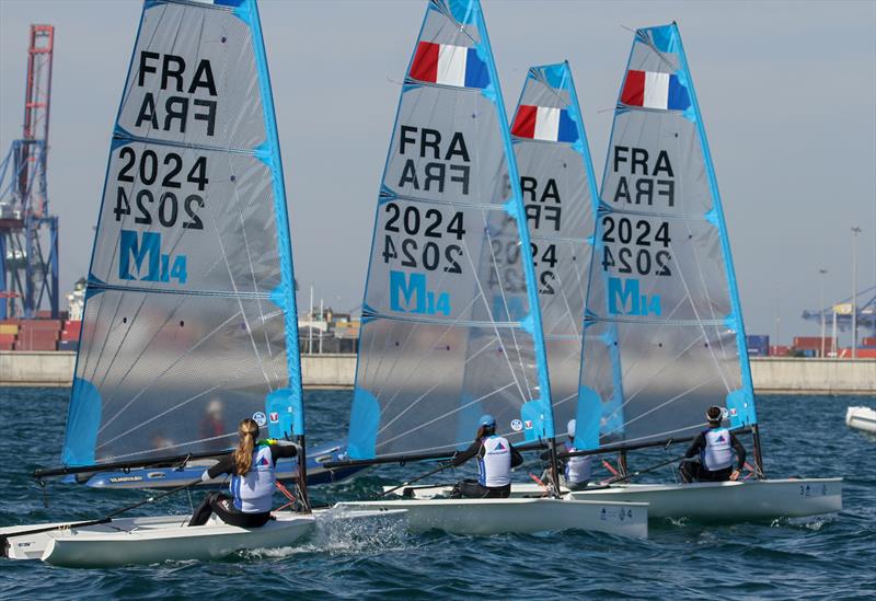 Melges 14 - Equipment selection Sea-trials - 2024 Olympic Sailing Competition  - Men's and Women's One Person Dinghy Events photo copyright Daniel Smith - World Sailing taken at Real Club Nautico Valencia and featuring the Melges 14 class