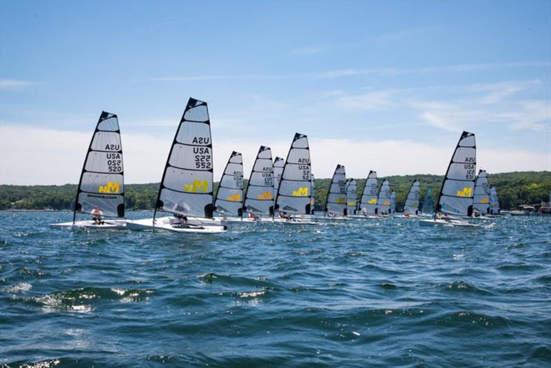 Day 2 - Melges 14 US National Championship photo copyright Hannah Noll taken at Lake Geneva Yacht Club and featuring the Melges 14 class