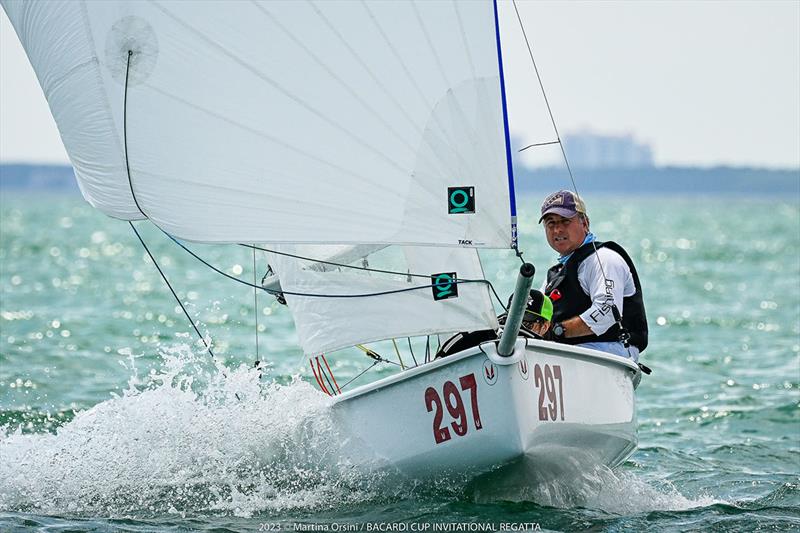 Rob Britts/Jillian Aydelotte control the leader board in the Melges 15 Class - Bacardi Cup Invitational Regatta 2023 - photo © Martina Orsini