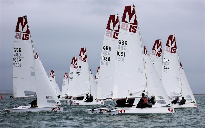 Clash of the Coaches at the WPNSA - Upwind soon after the start photo copyright Mark Jardine taken at Weymouth & Portland National Sailing Academy and featuring the Melges 15 class