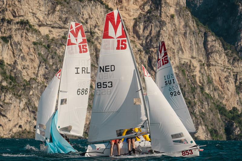 Melges 15 European Cup at Lake Garda photo copyright Chaira Agnese Slijk taken at Fraglia Vela Riva and featuring the Melges 15 class