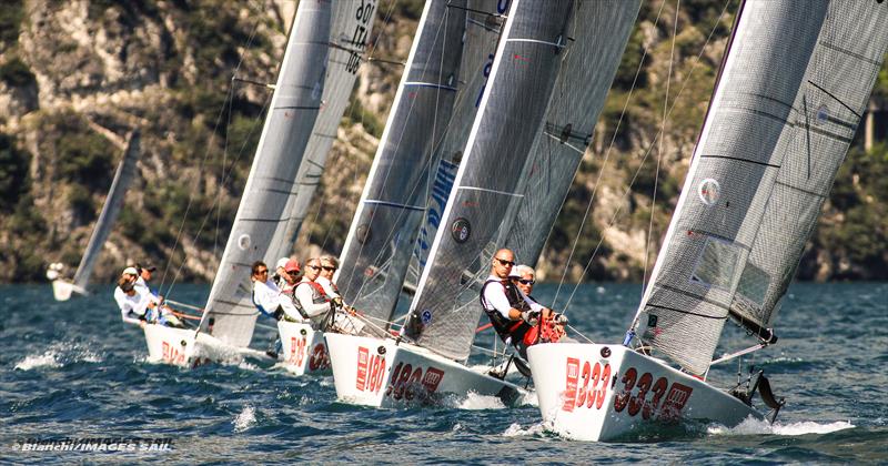 Day 3 of the Audi Melges 20 Worlds 2014 at Lake Garda photo copyright Bianchi / Images Sail taken at Fraglia Vela Riva and featuring the Melges 20 class